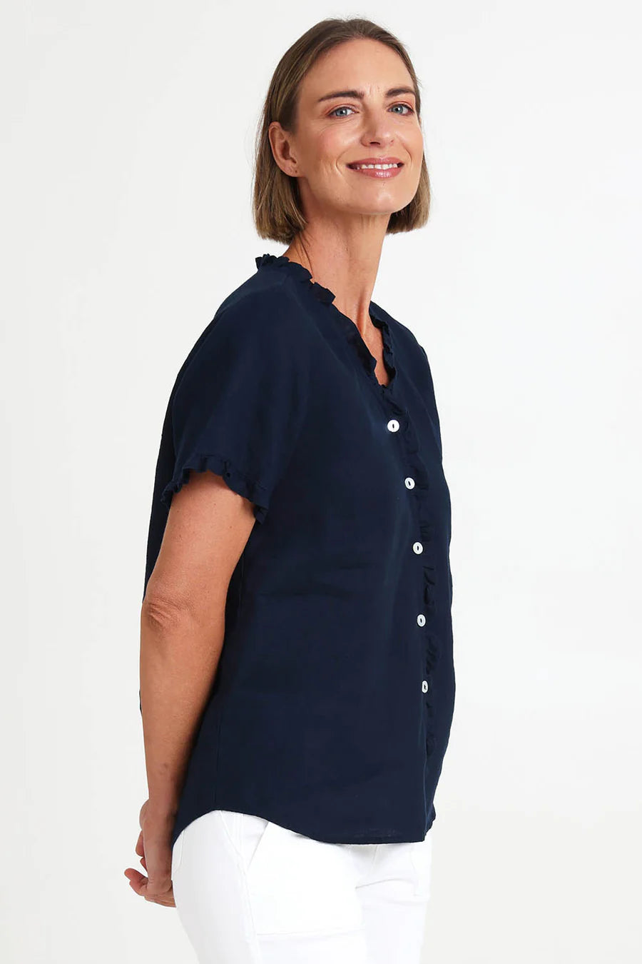 Audrey Linen Top