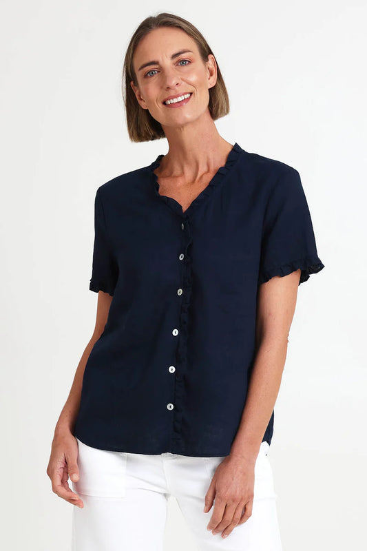 Audrey Linen Top