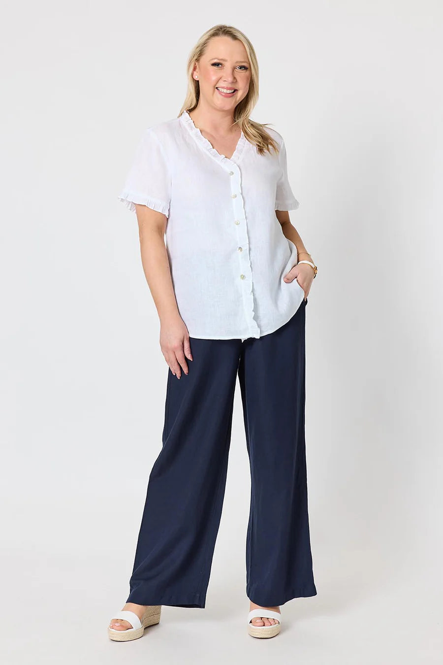 Audrey Linen Top
