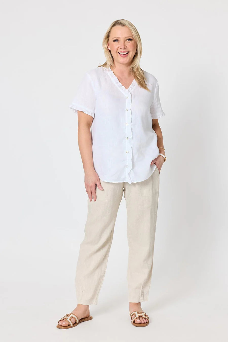 Audrey Linen Top