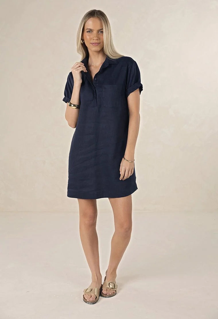 Hustle Linen Shift Dress 2 colours