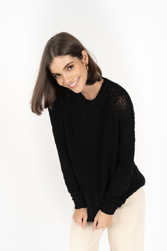Kendi Top Black & Cinnamon