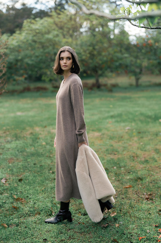 Whisper Dress Mocha