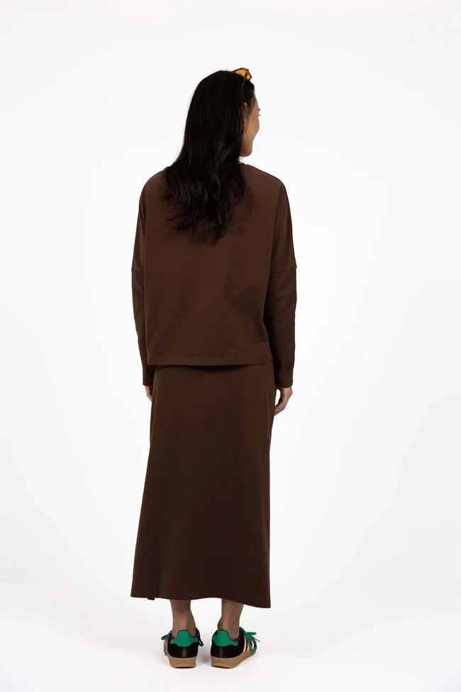 Banter Skirt Chocolate & Black