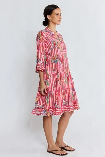Hannah Tier Dress Melon