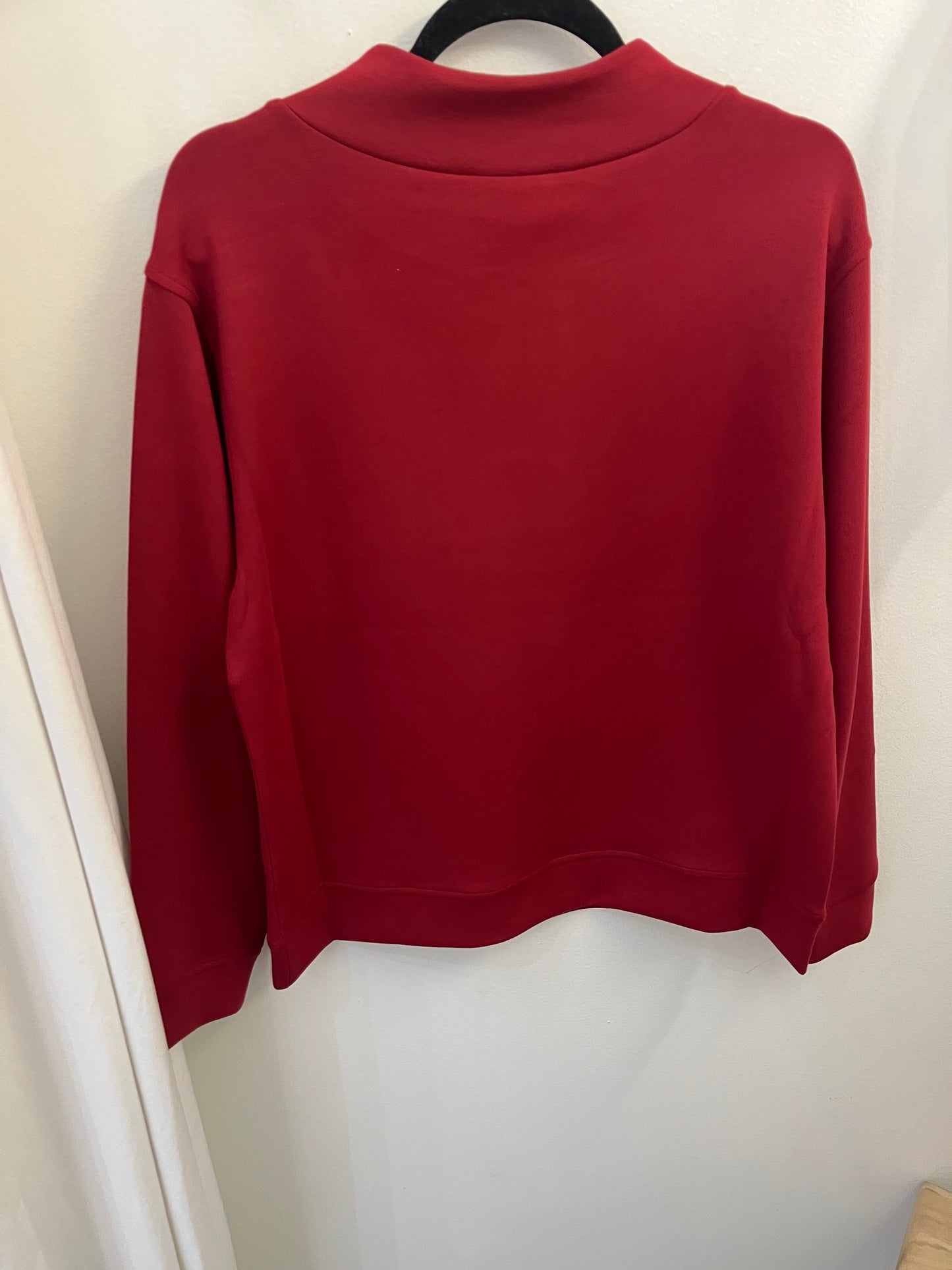Stand up Collar Top in Chimney Red