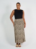 Jackson Bamboo Maxi Skirt Brown leopard