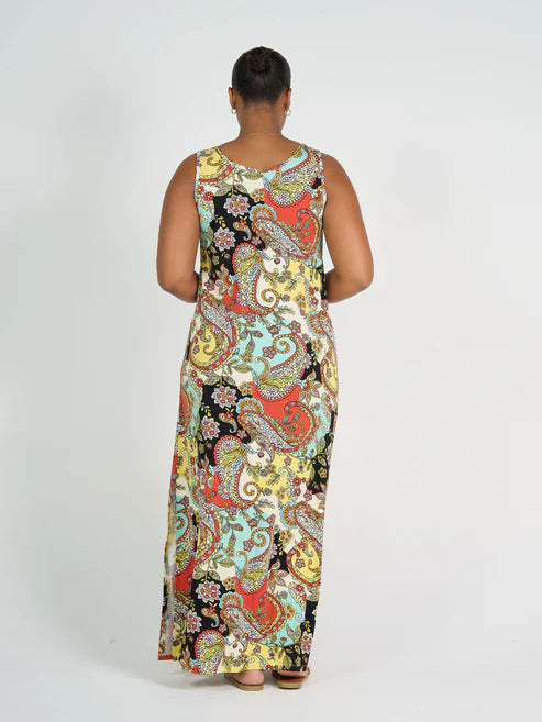 Janet Bamboo Maxi Dress Noosa Pucci Print