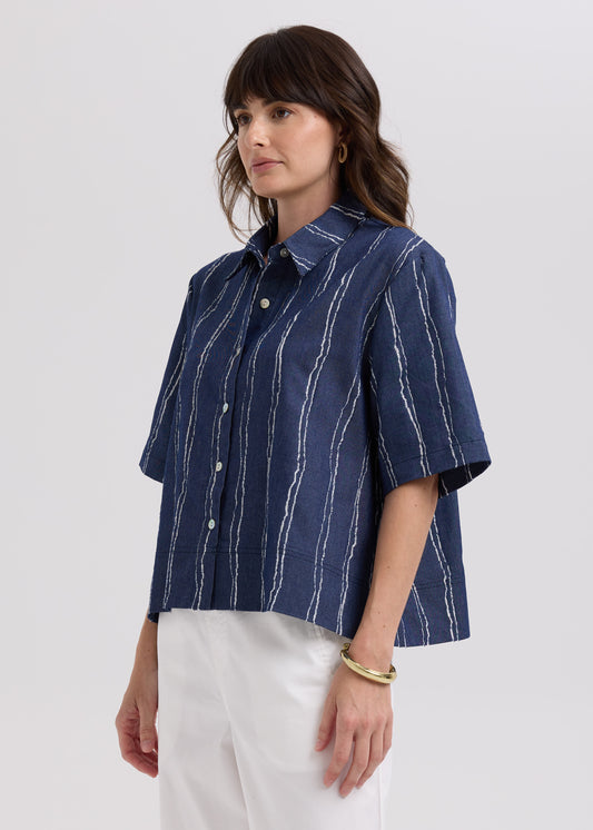 Rip Denim Shirt