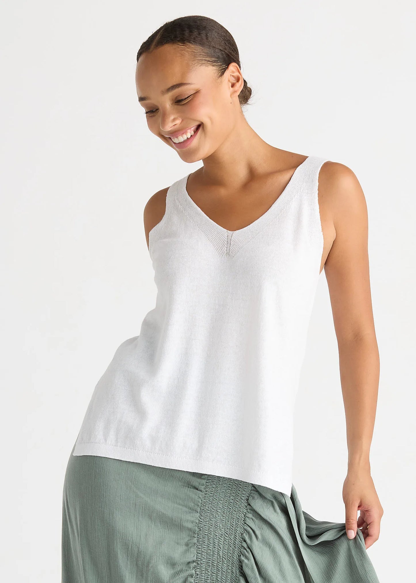 Tank Top to match Offset Cardi 2 colours