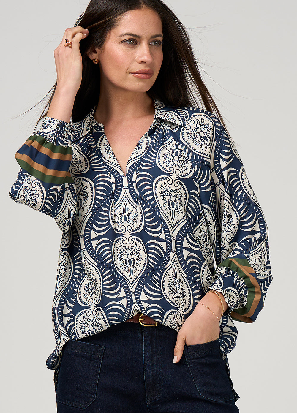 Opaline Top Indigo Multi