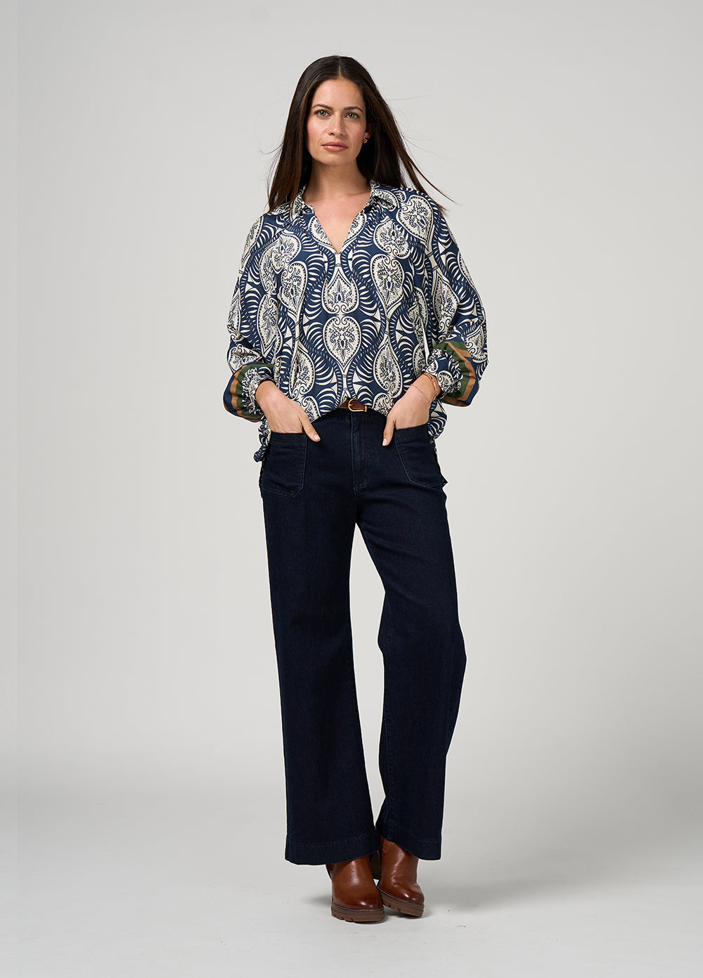 Opaline Top Indigo Multi