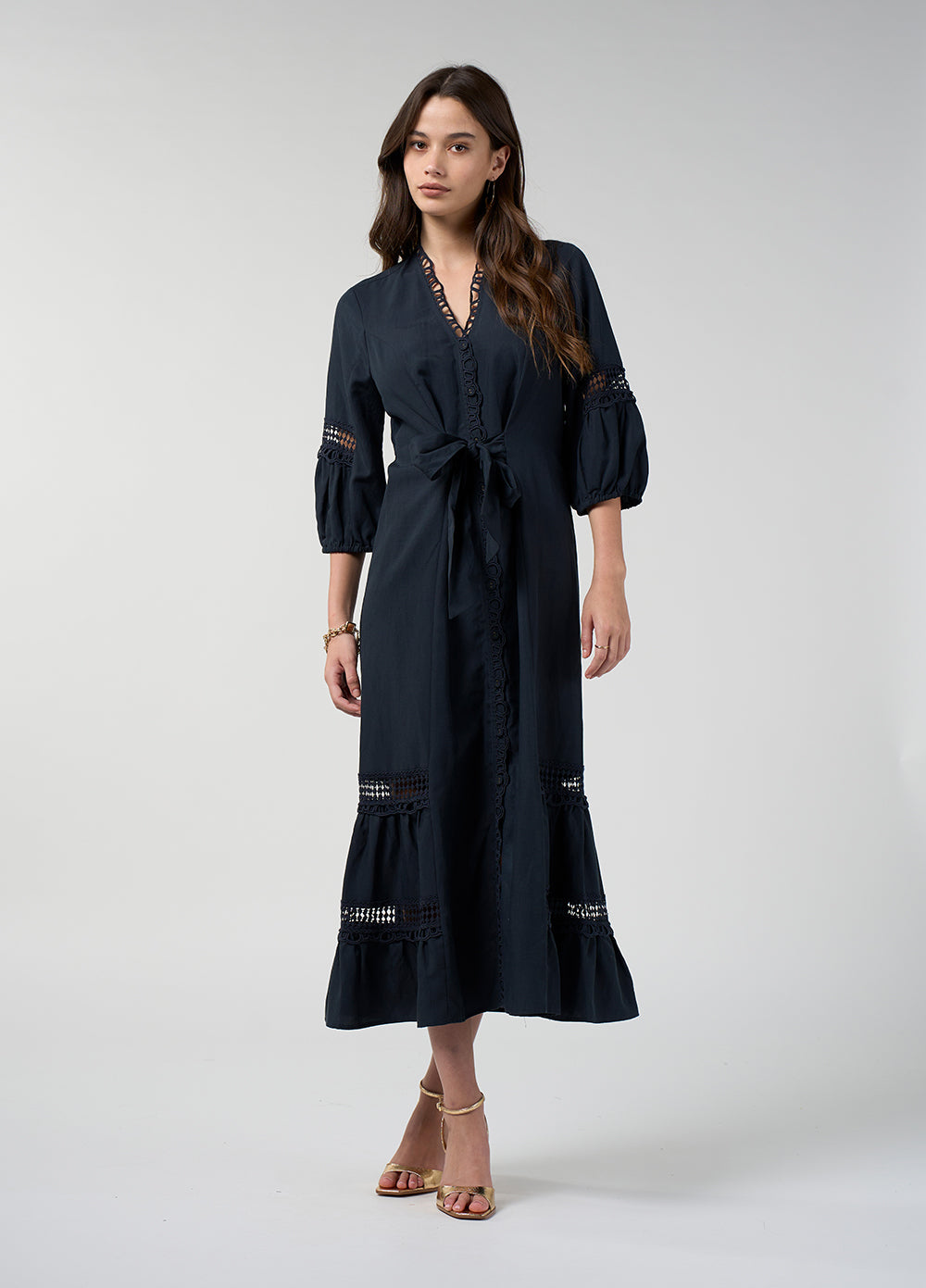 Shalini Midi Dress -  Indigo