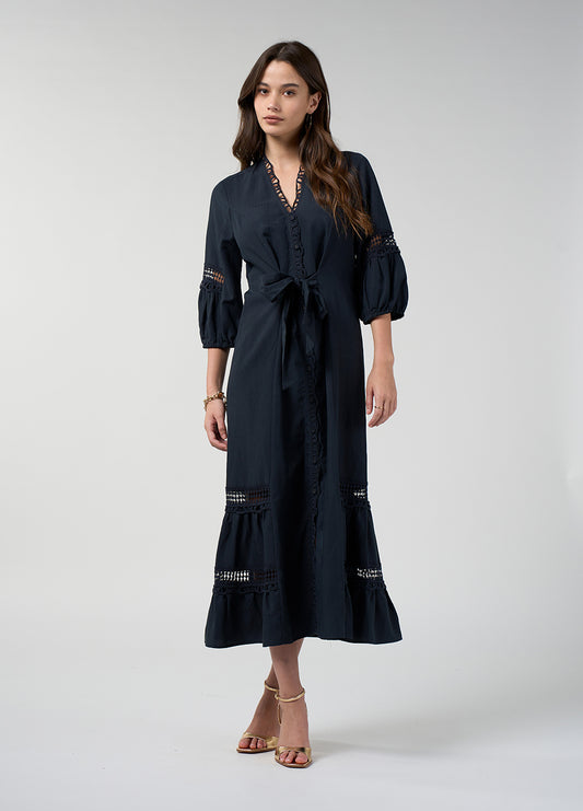 Shalini Midi Dress -  Indigo