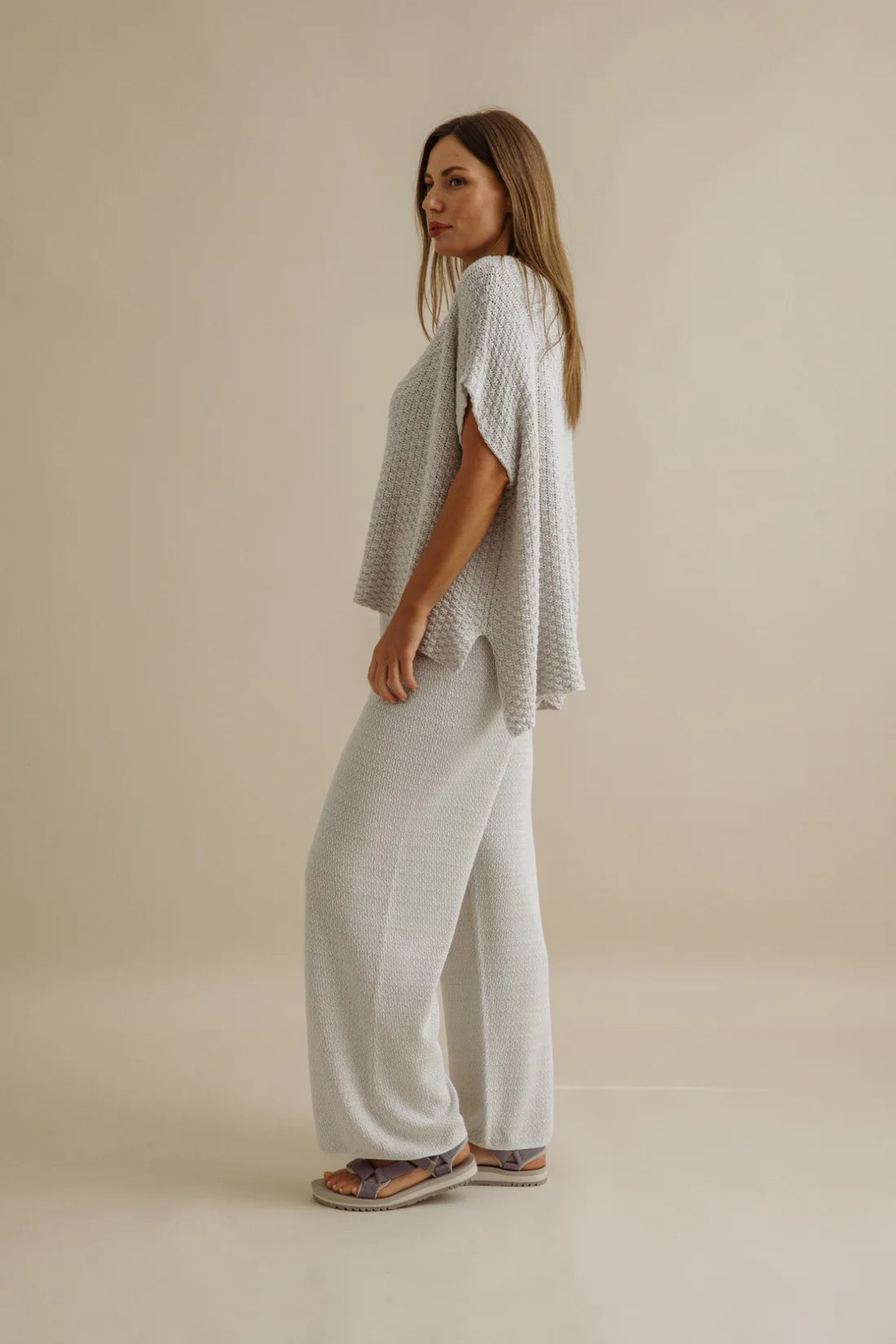 Ladder Short Sleeve pullover Silver Haze