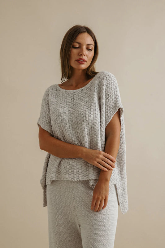 Ladder Short Sleeve pullover Silver Haze