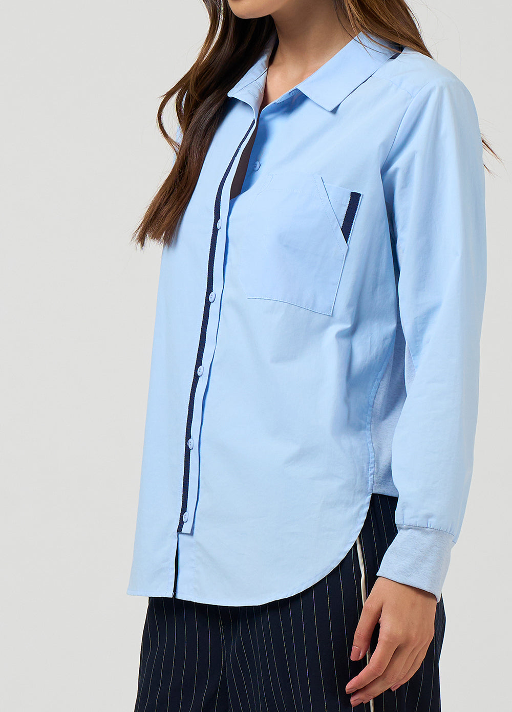 Mixed Media Shirt SKY