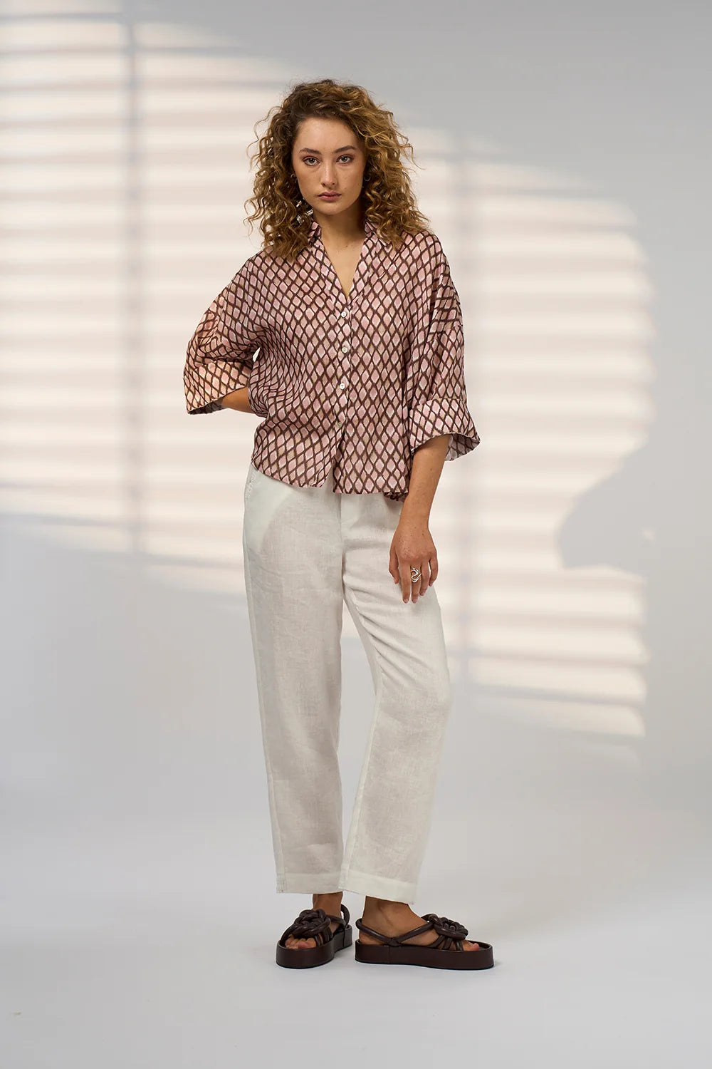 Double Up Shirt Blush Multi