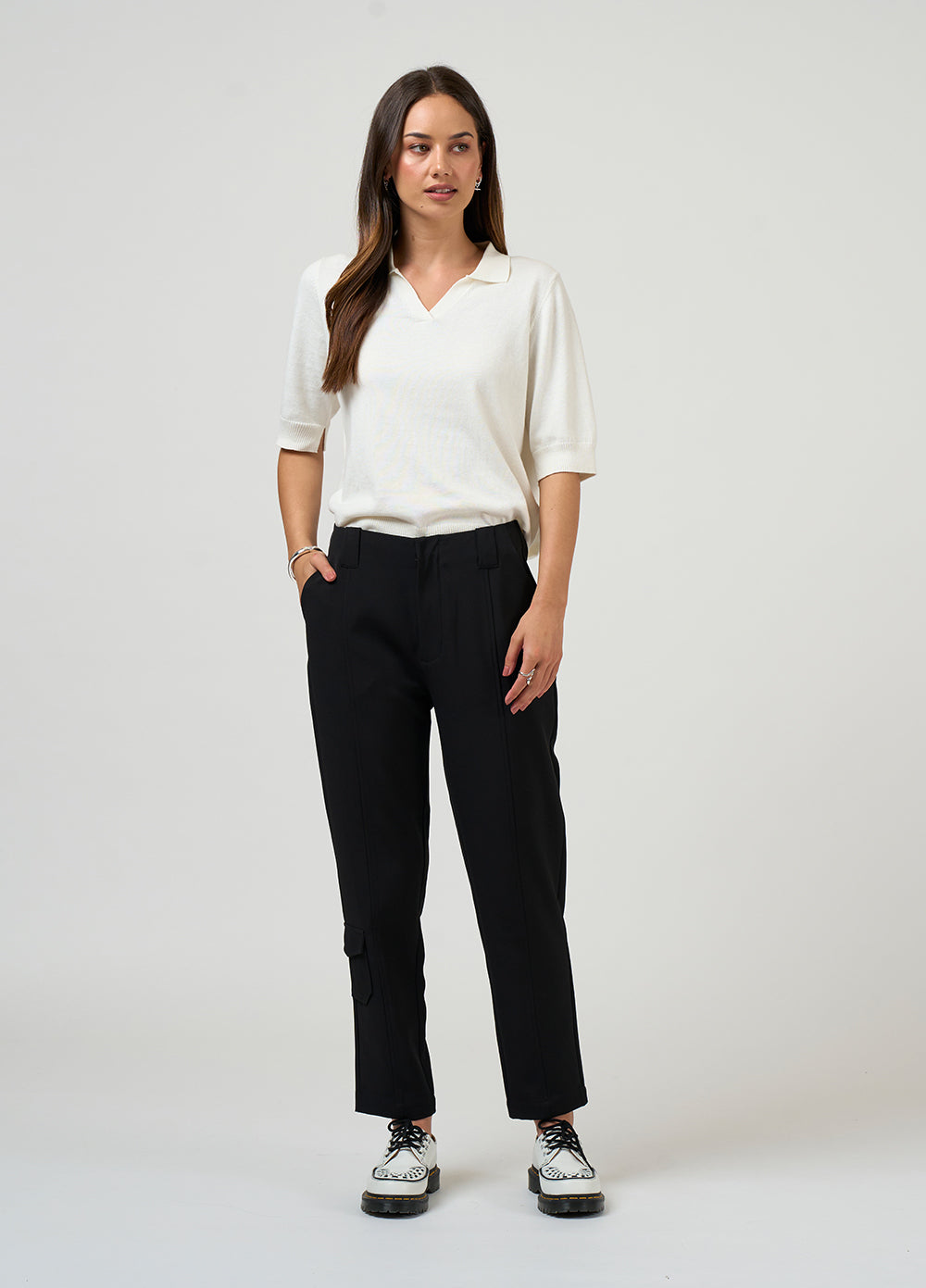 Calvary Pant Vanilla & Black