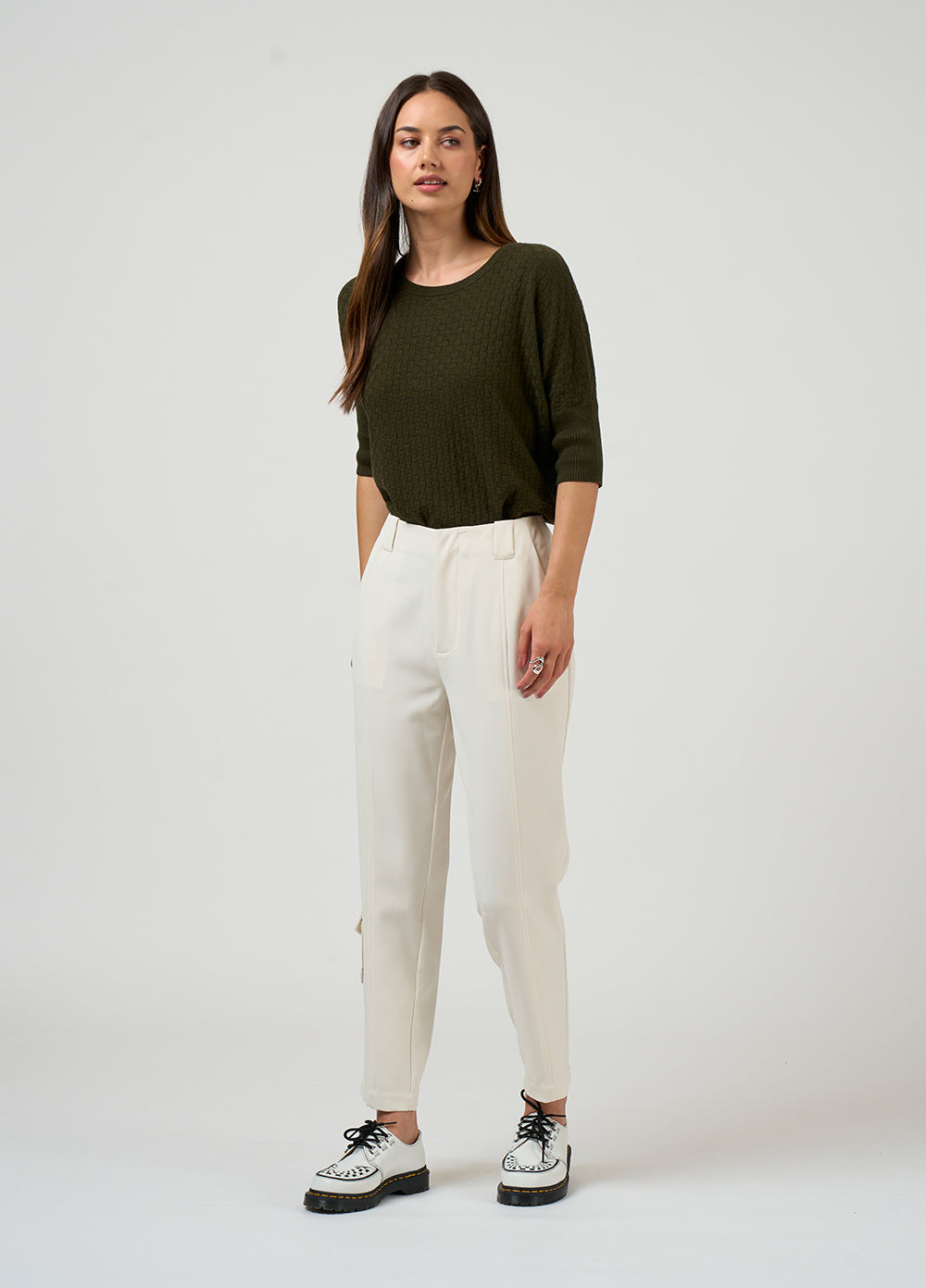 Calvary Pant Vanilla & Black