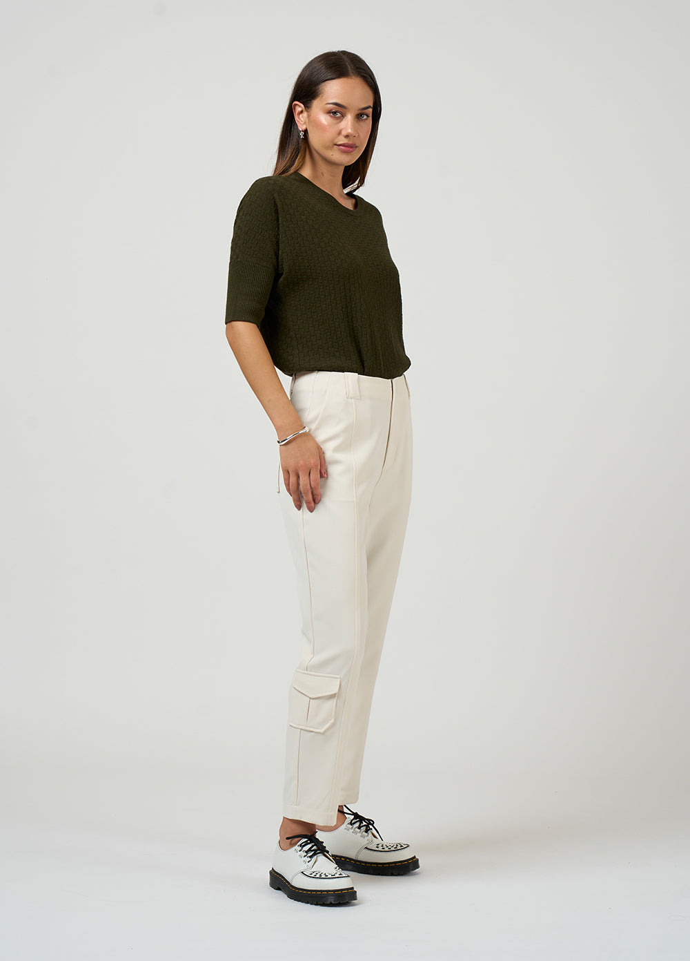 Calvary Pant Vanilla & Black