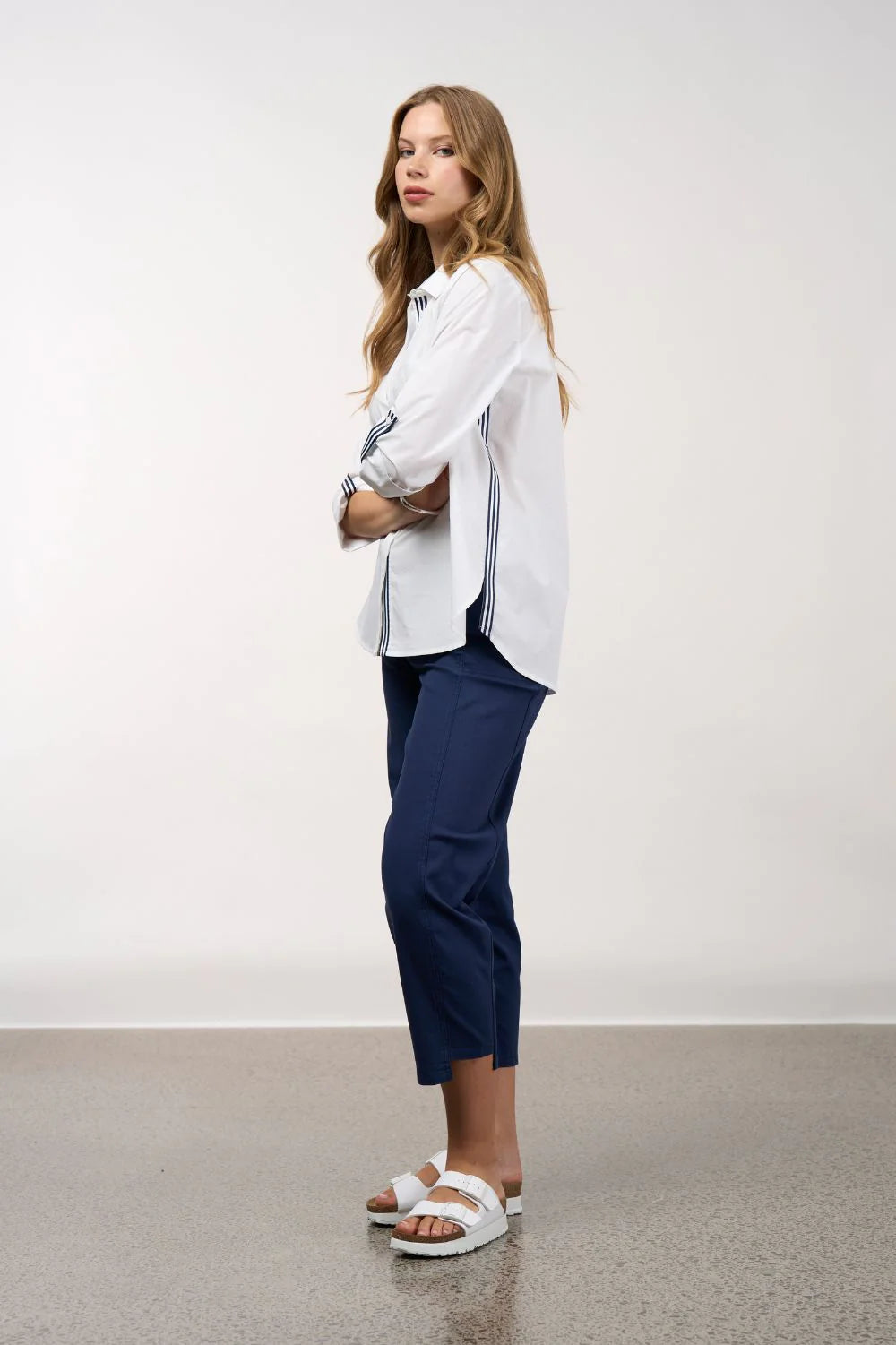 Mixed Media Shirt White