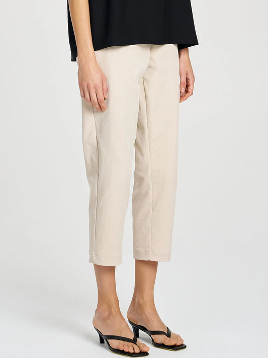 Tapered Flat Pant  Flax Colour