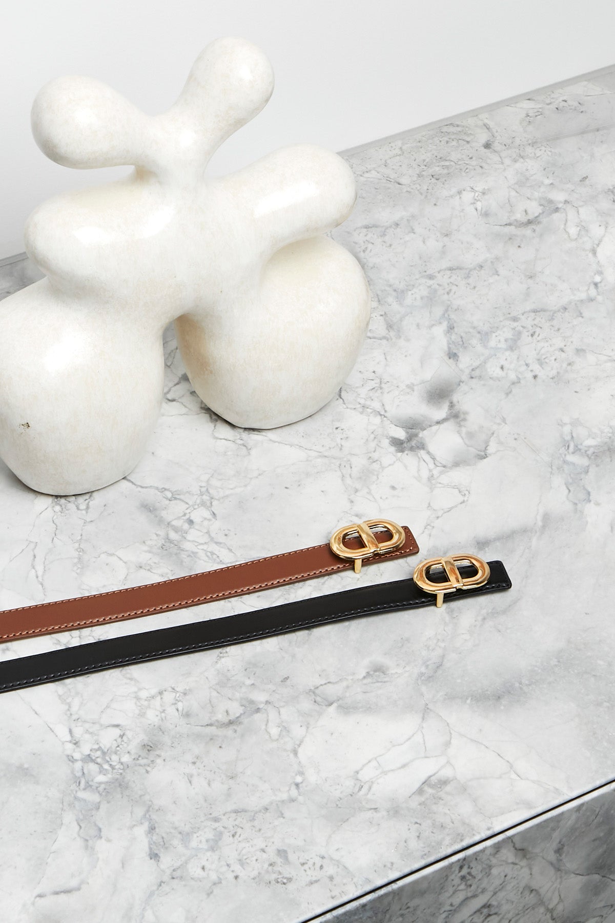 Shona Thin Belt Black Mocha