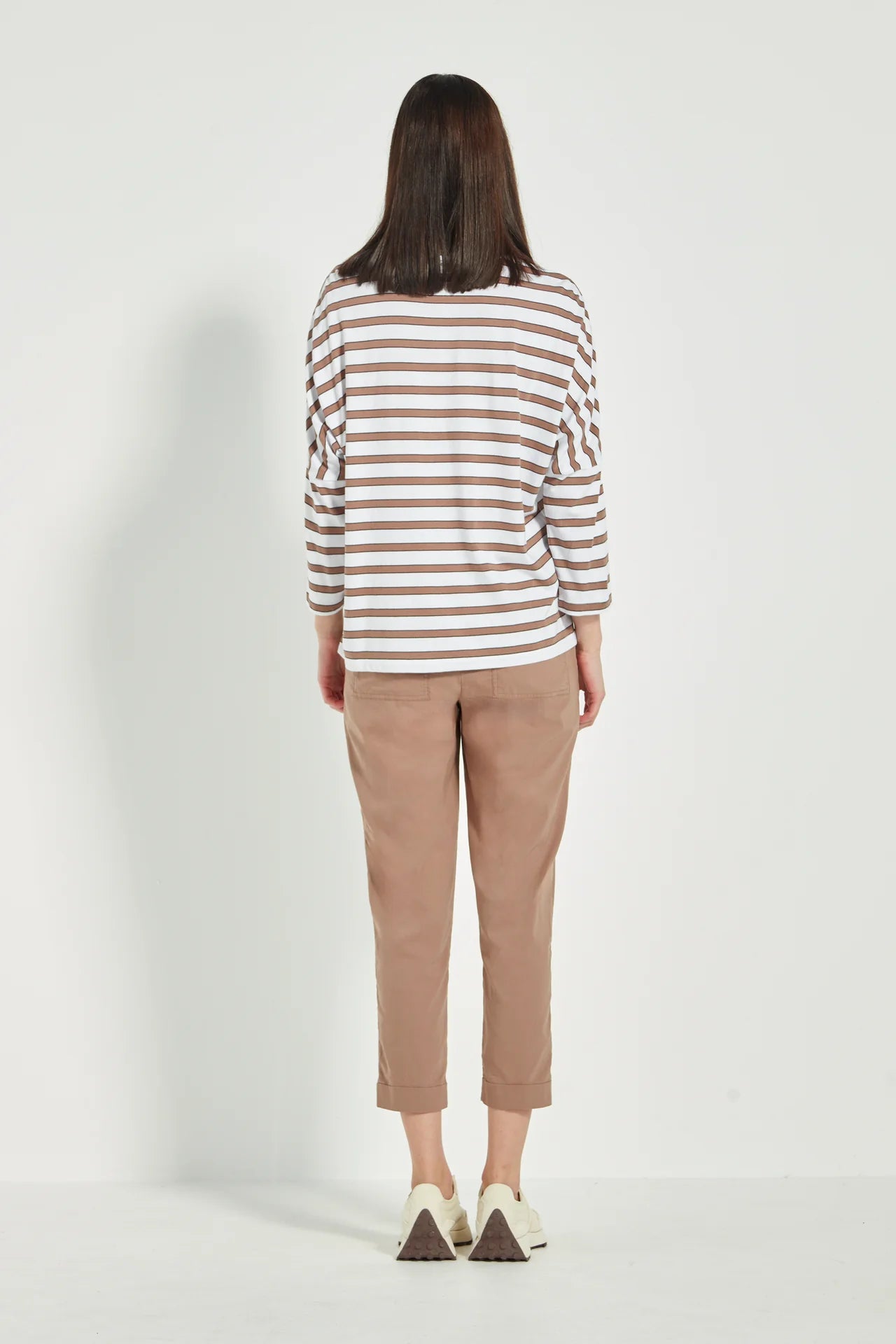 Sail Top Mocha & Denim Stripe