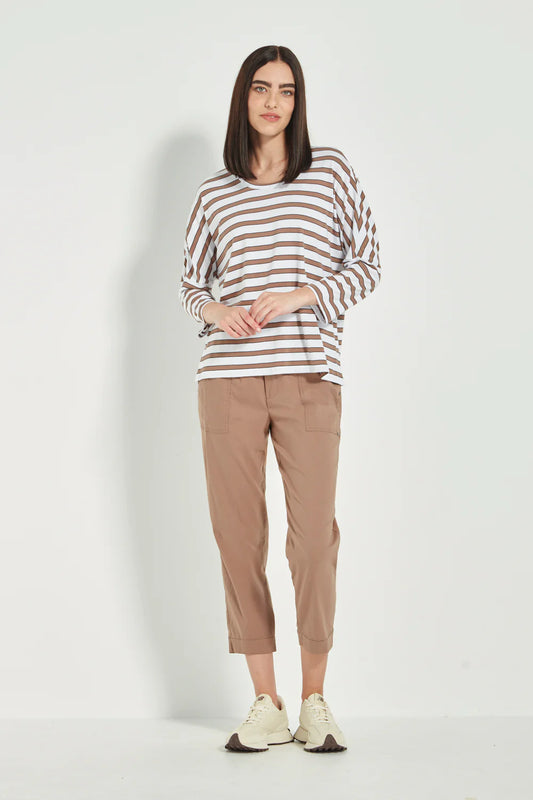 Sail Top Mocha & Denim Stripe