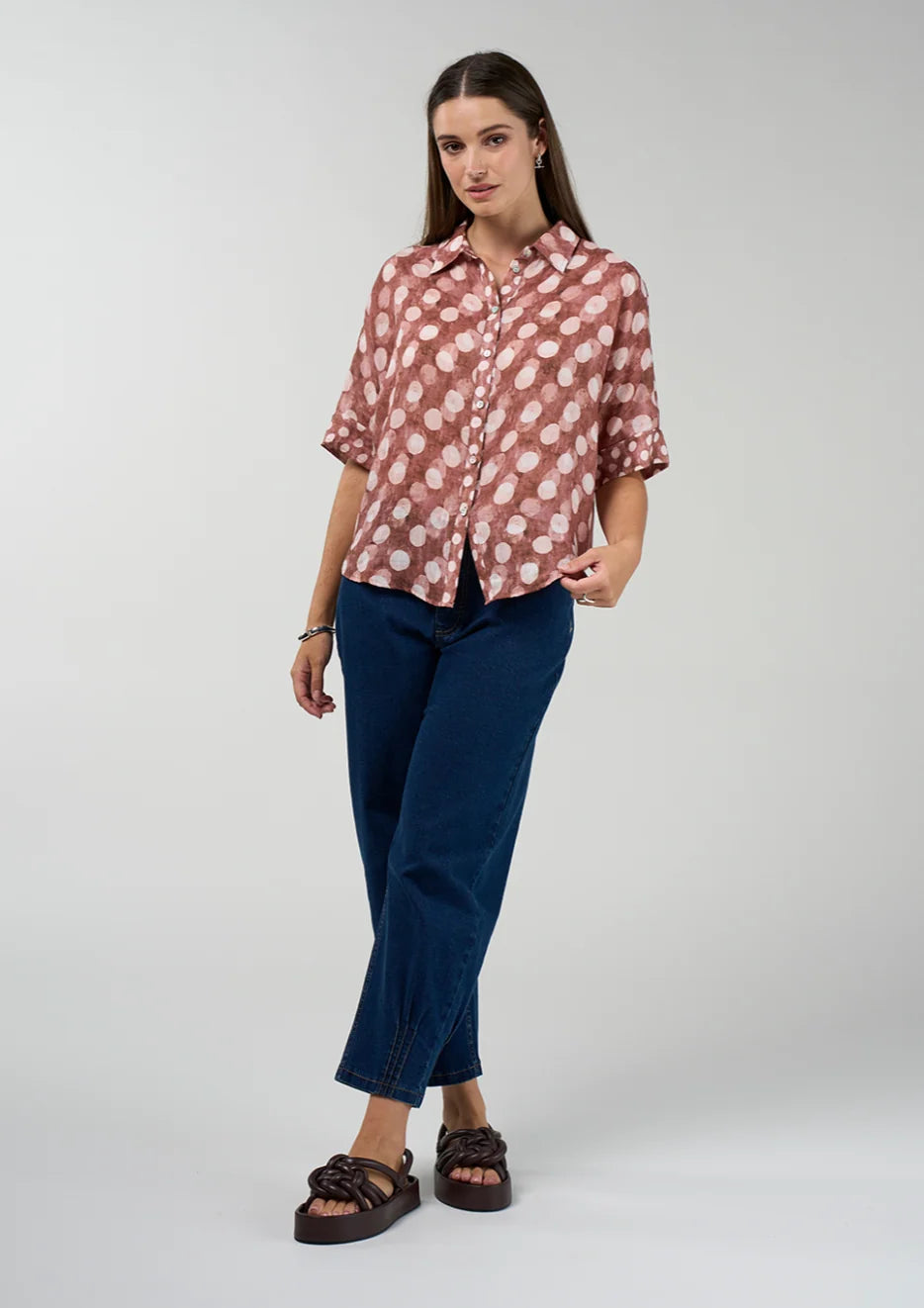 Vision Shirt Dress in Cocoa Multi