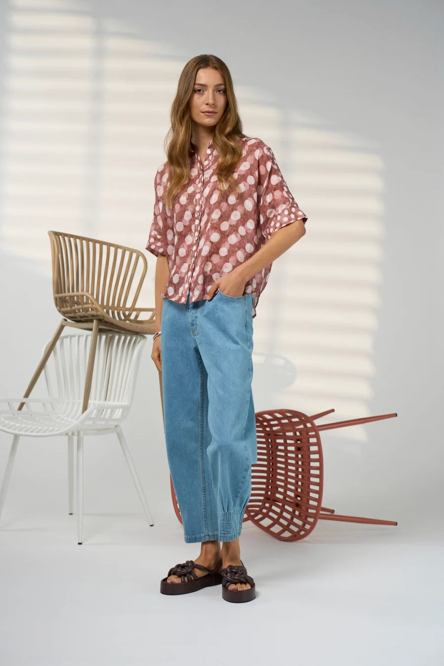 Vision Shirt Dress in Cocoa Multi