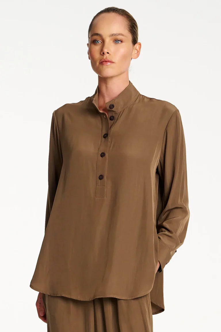 Swish Tab Shirt Chestnut