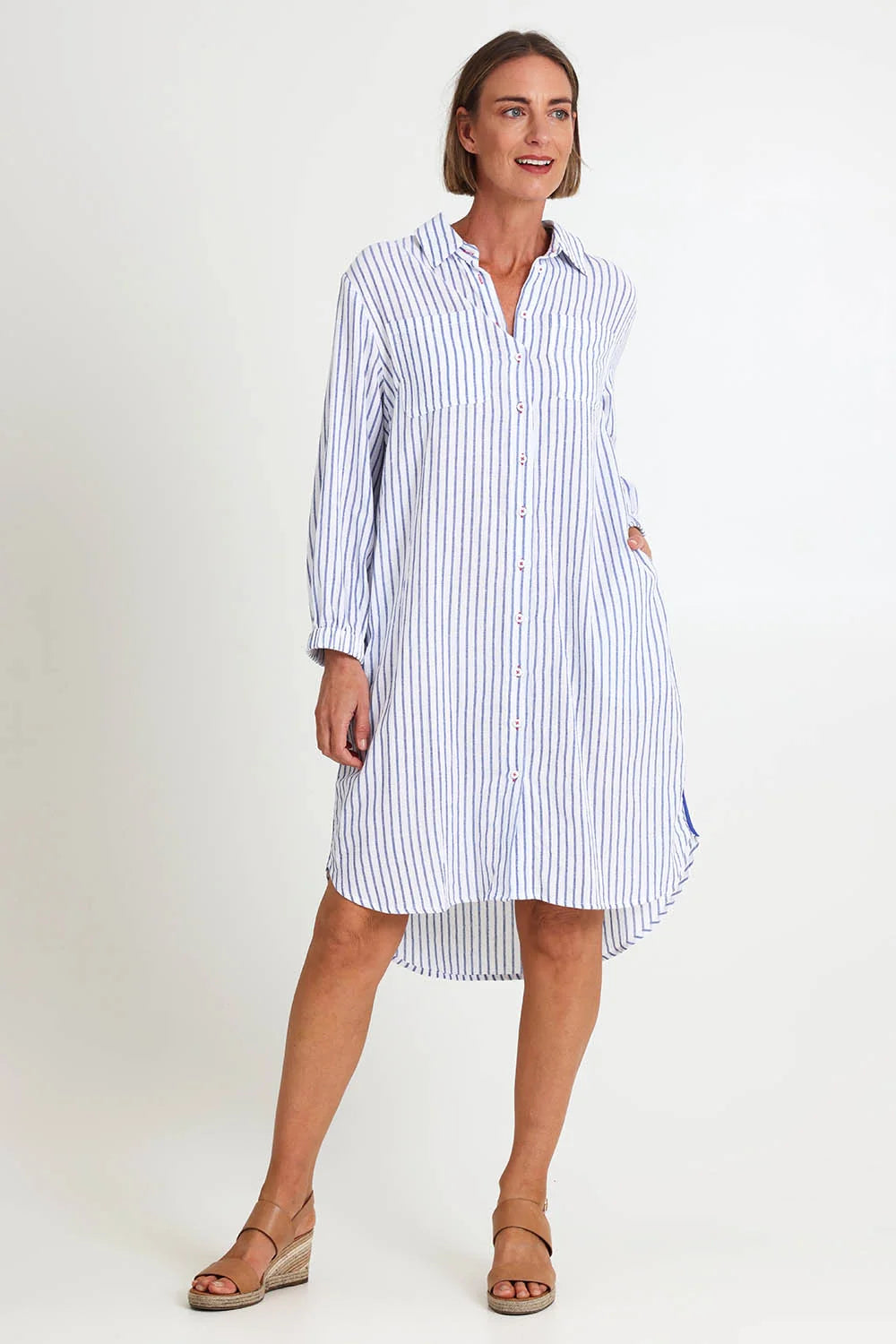 Coast Stripe Shirtdress