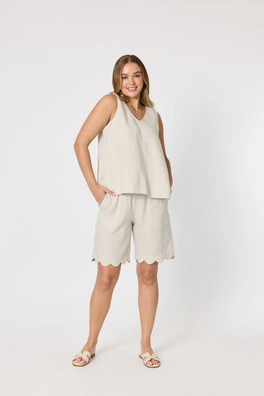 Tilly Linen Cami Natural