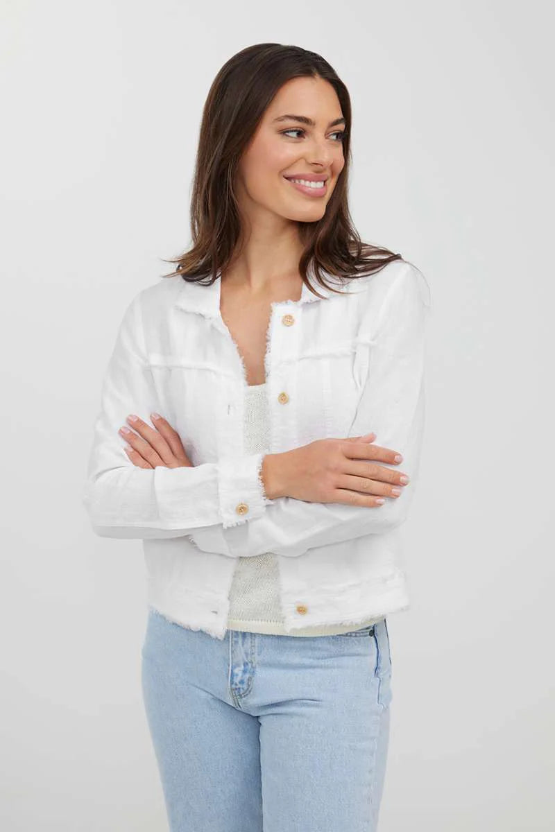 Bella Jacket White & Natural