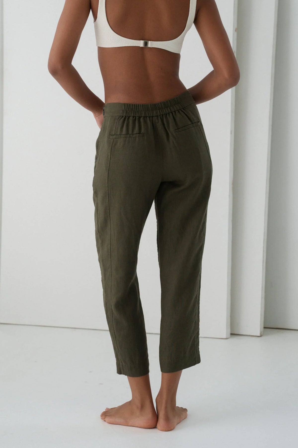 Emer Linen Pants KhKI