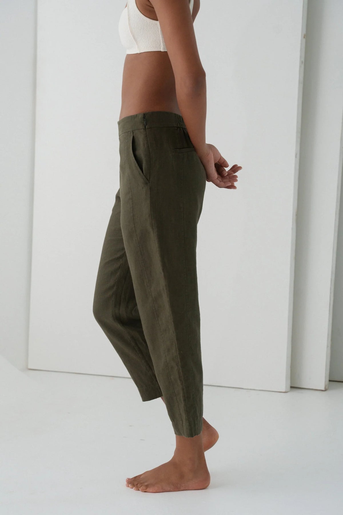 Emer Linen Pants KhKI