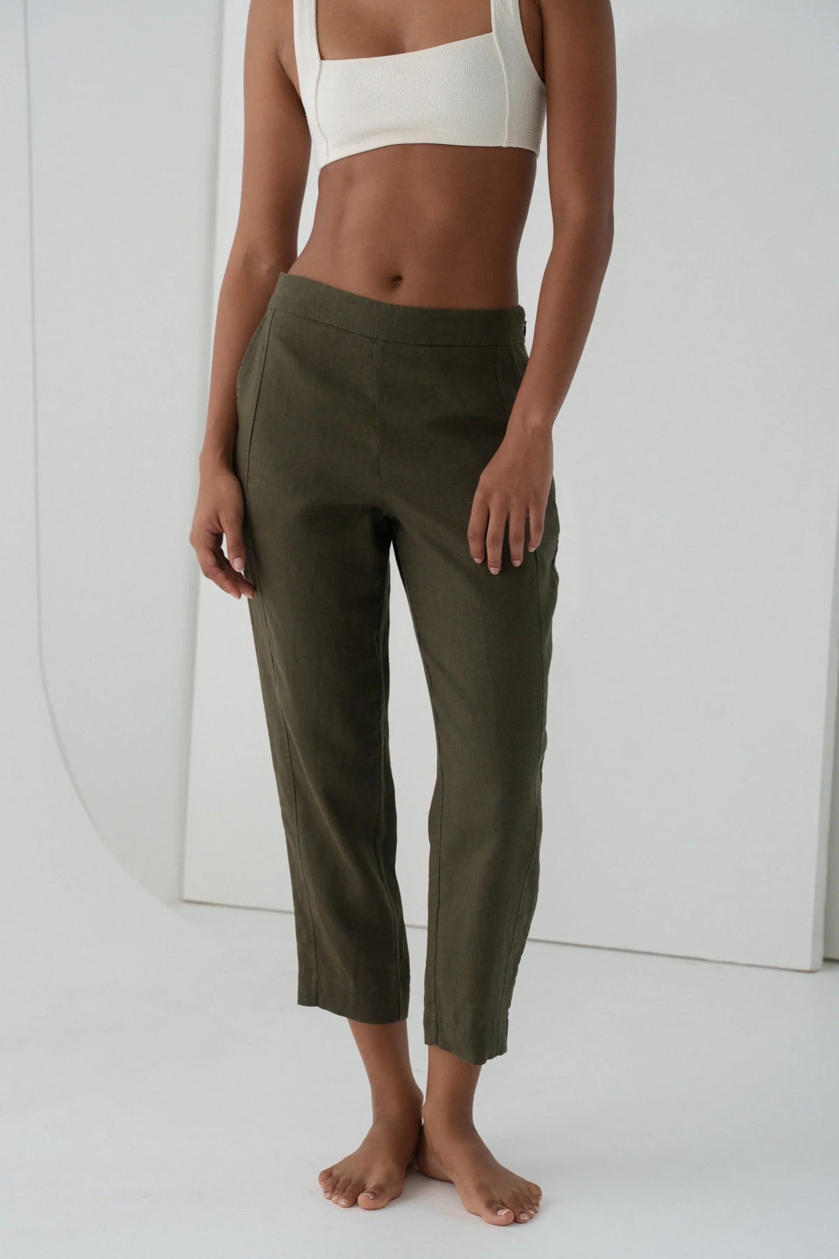Emer Linen Pants KhKI