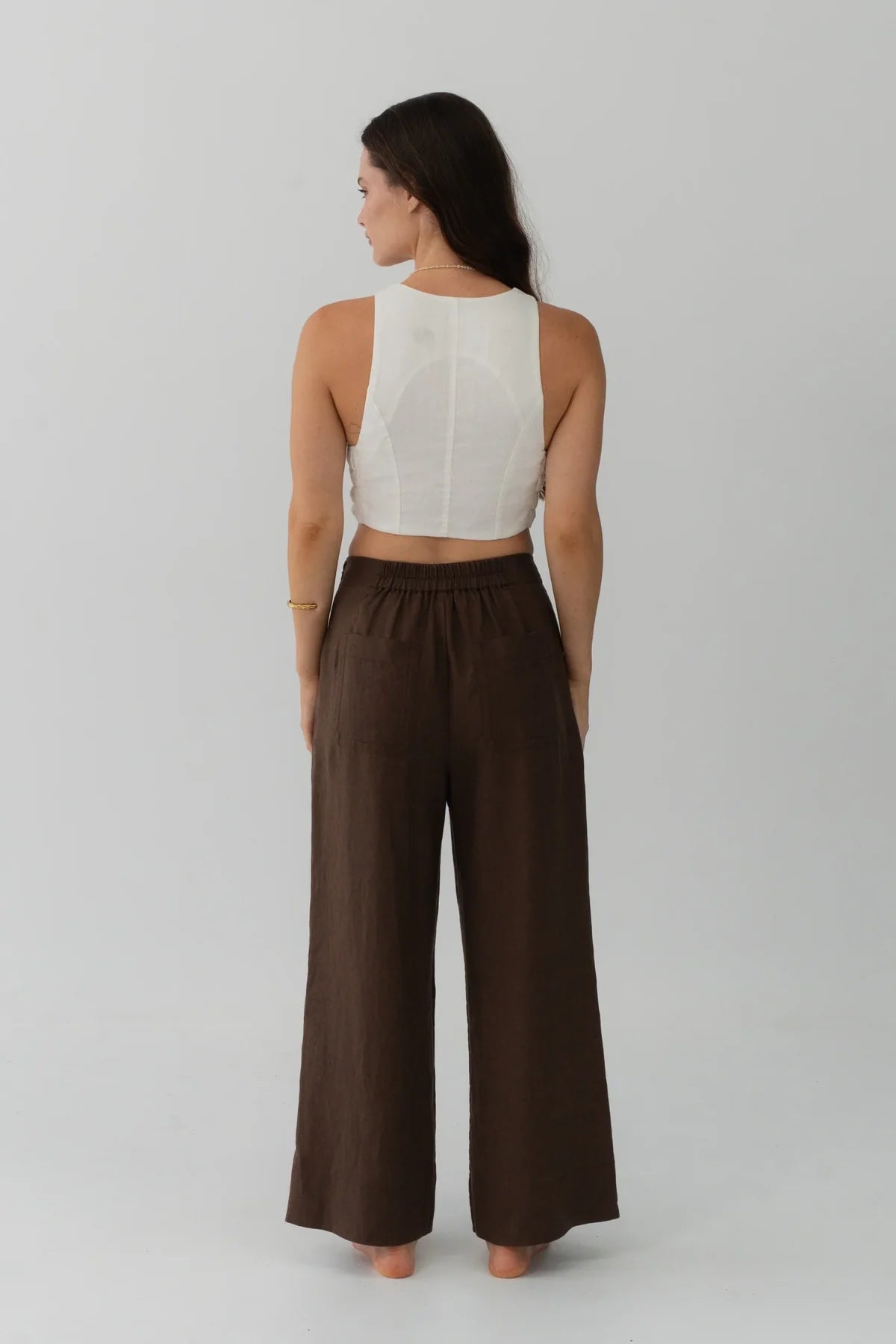 Ivy Linen Pants Chocolate