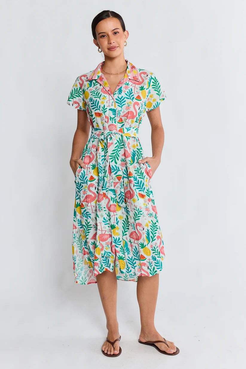 Flamingo Shirtdress