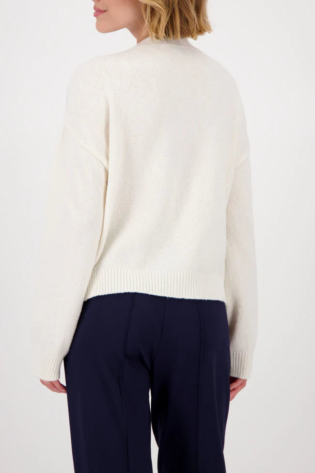 Monari Letters Detail Jumper Ivory