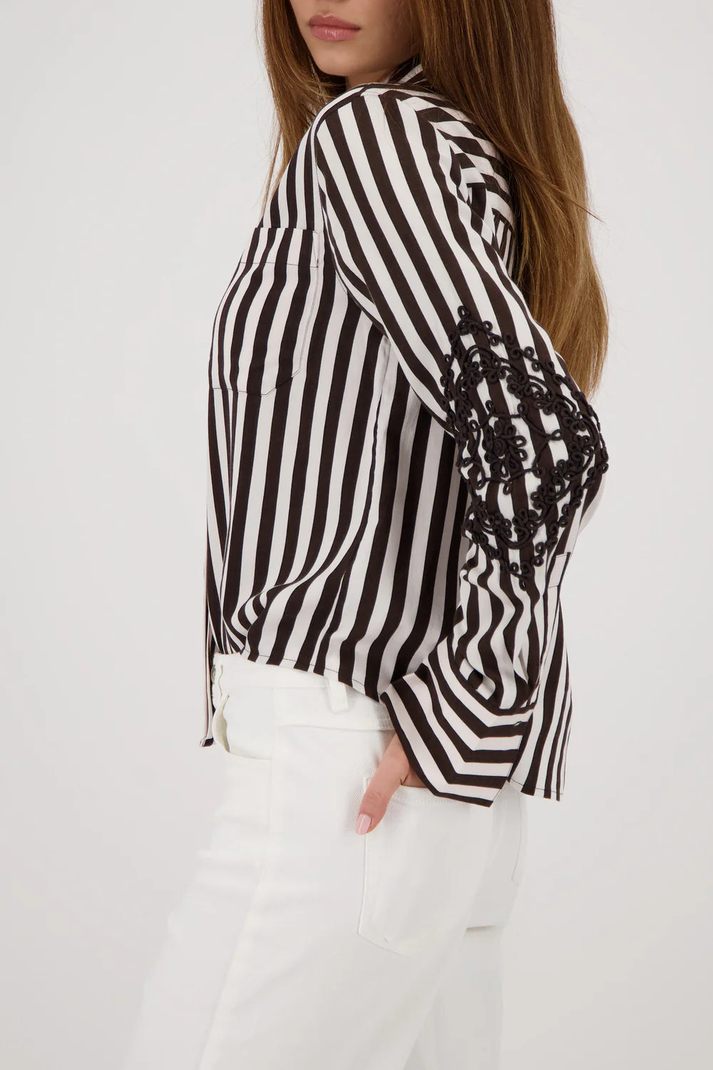 All Over Stripe Print Shirt