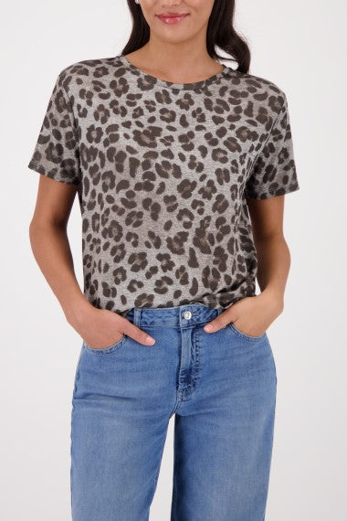 All over leo print top