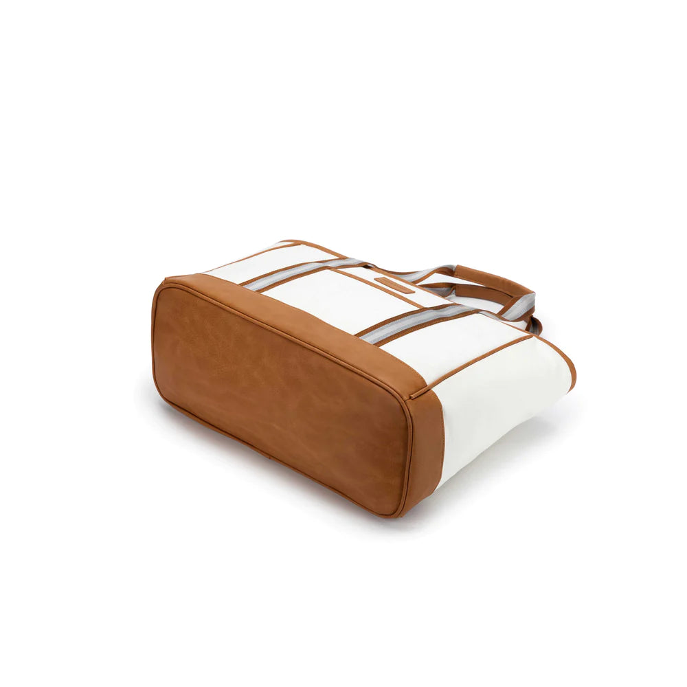 Capri Canvas Handbag Tan/Cream