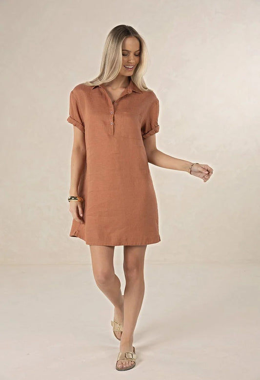 Hustle Linen Shift Dress 2 colours
