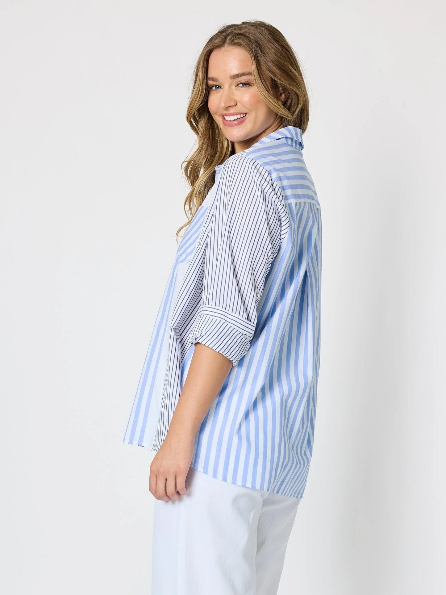 Miramar Stripe Shirt - Blue/White