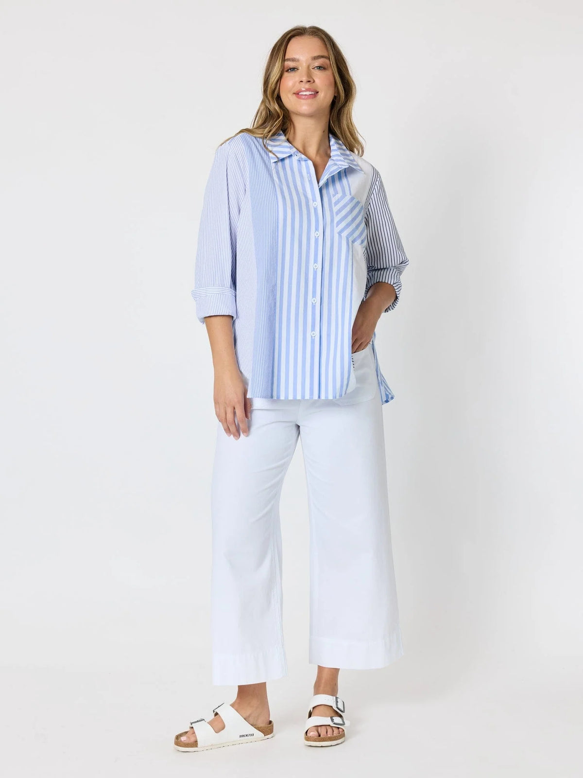 Miramar Stripe Shirt - Blue/White