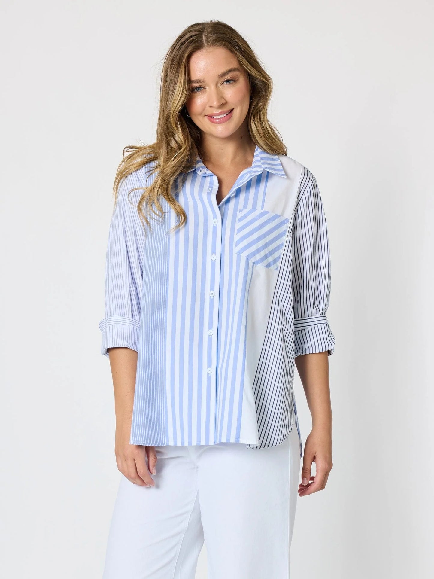 Miramar Stripe Shirt - Blue/White