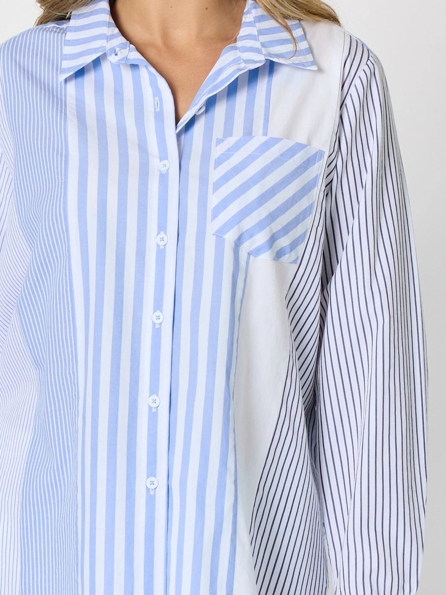 Miramar Stripe Shirt - Blue/White